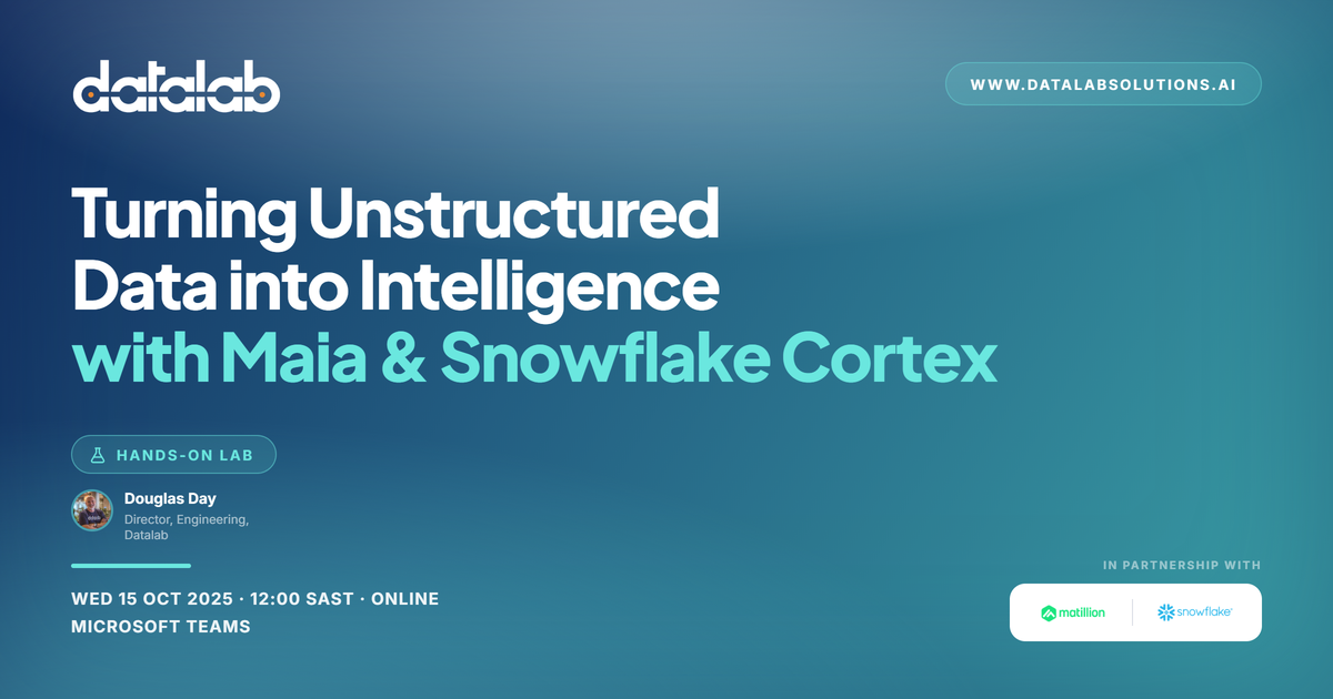 Hands-on Lab: Turning Unstructured Data into Intelligence with Maia & Snowflake Cortex