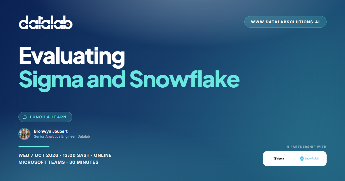 Lunch & Learn: Evaluating Sigma and Snowflake