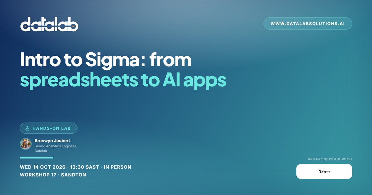 Hands-on Lab: Intro to Sigma from spreadsheets to AI apps