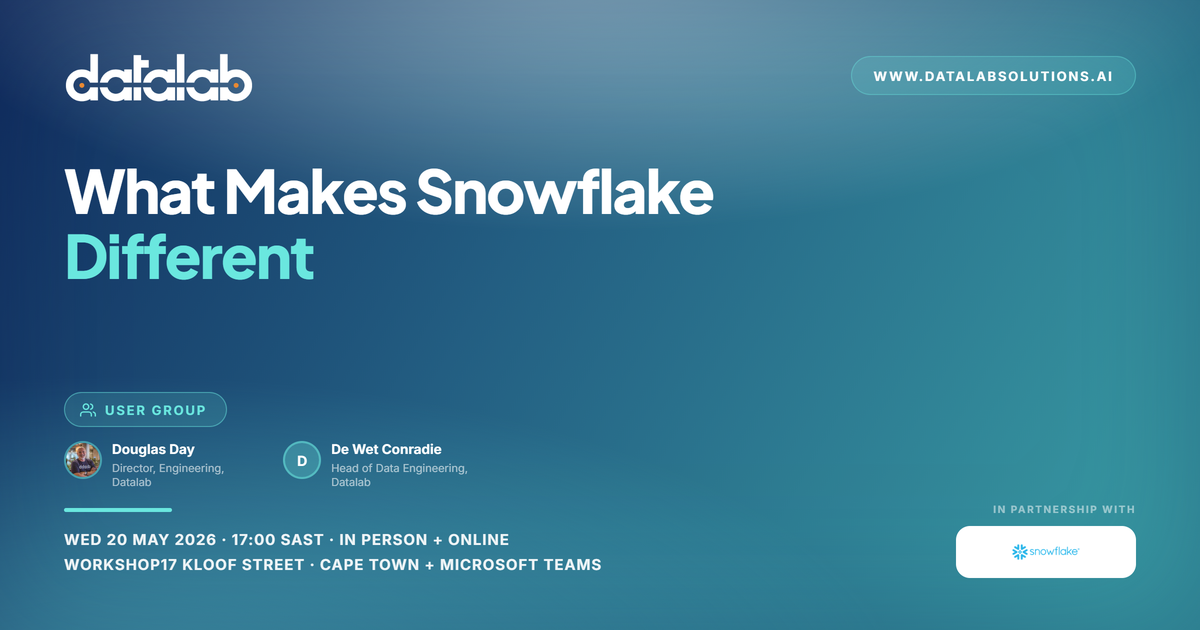 Snowflake User Group Cape Town: What Makes Snowflake Different